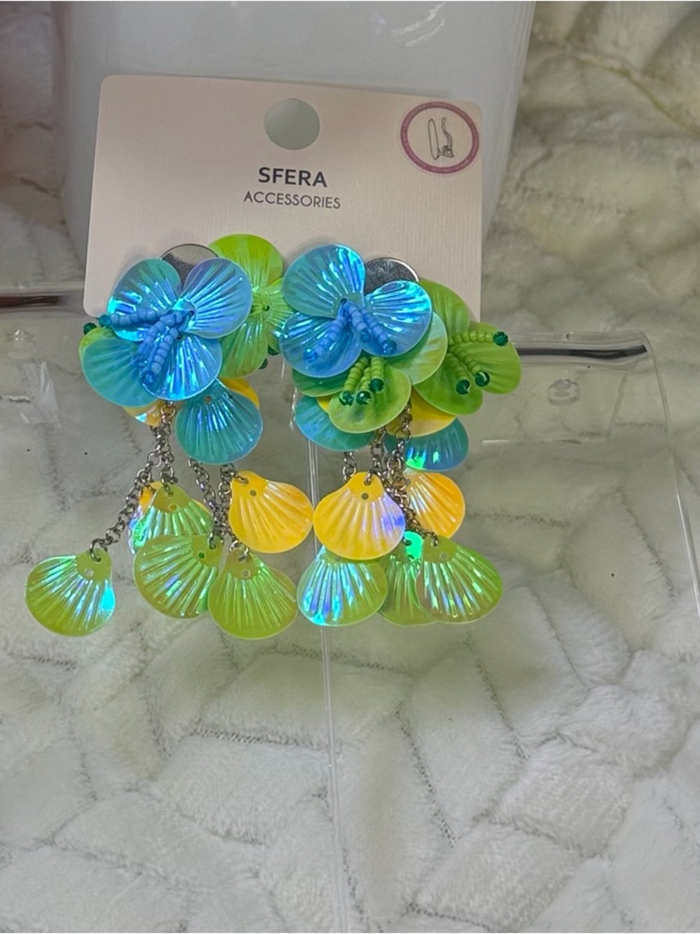 Vibrant Floral Multicolor Earrings - Picture 7 of 7